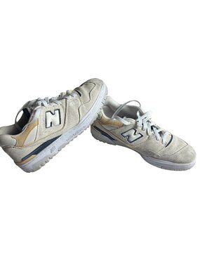 New Balance 550 Retro Womens Athletic Shoes Size 9 Mens 7.5 Cream & Navy casual